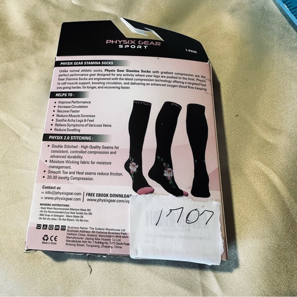 1707 Physix Gear Stamina Graduated Compression Socks - NWT - Picture 6 of 6